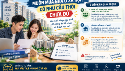 MUỐN MUA NHÀ Ở XÃ HỘI? CÓ NHU CẦU THÔI CHƯA ĐỦ